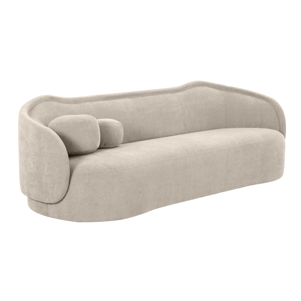 TOV-L68841 Circe Taupe Textured Velvet Sofa