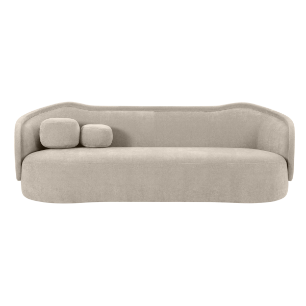 Tov L68841 Circe Taupe Textured Velvet Sofa 3