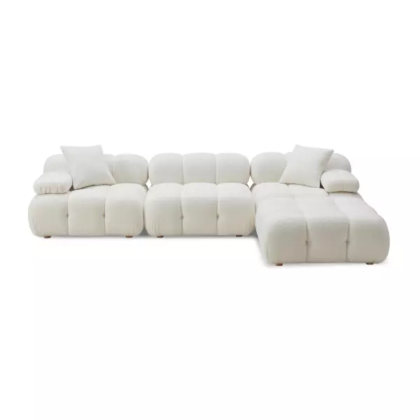 Tov L68922 Sec Calliope Cream Vegan Shearling 4 Piece Modular Sectional 2