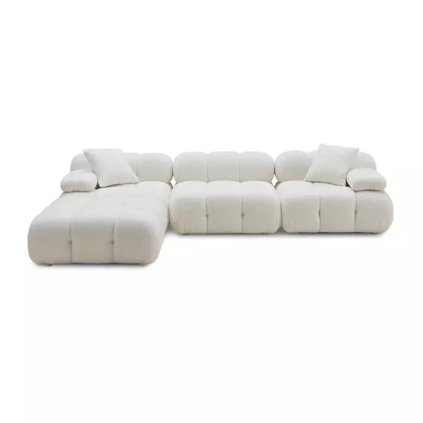 Tov L68922 Sec Calliope Cream Vegan Shearling 4 Piece Modular Sectional 5