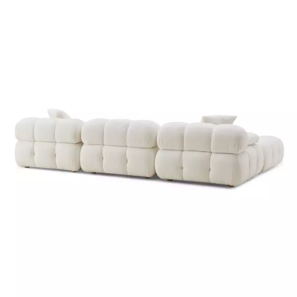 Tov L68922 Sec Calliope Cream Vegan Shearling 4 Piece Modular Sectional 6