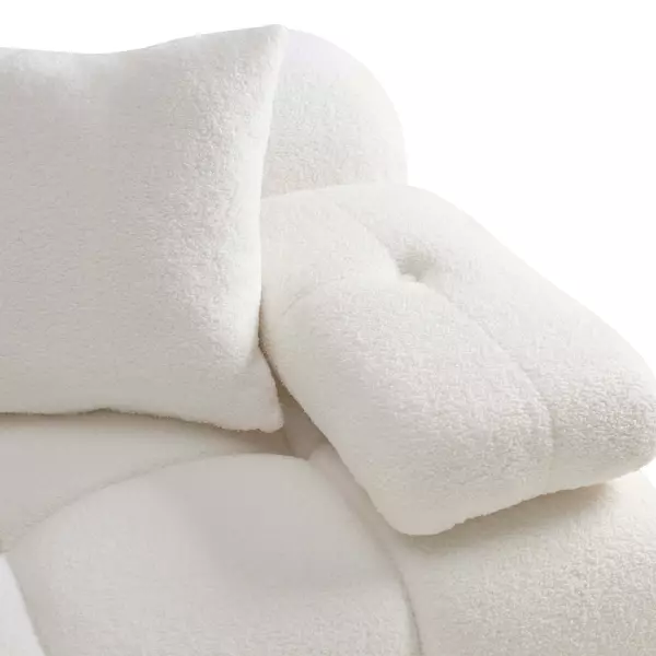 Tov L68922 Sec Calliope Cream Vegan Shearling 4 Piece Modular Sectional 7