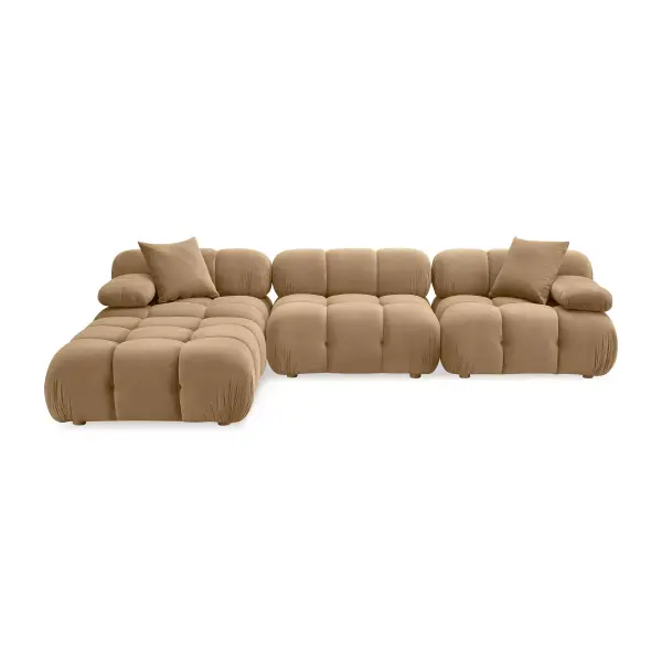 Tov L69017 Sec Calliope Cafe Au Lait Performance Velvet 4 Piece Modular Sectional 3