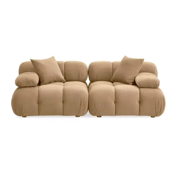 Tov L69018 Calliope Cafe Au Lait Performance Velvet Modular Loveseat 3