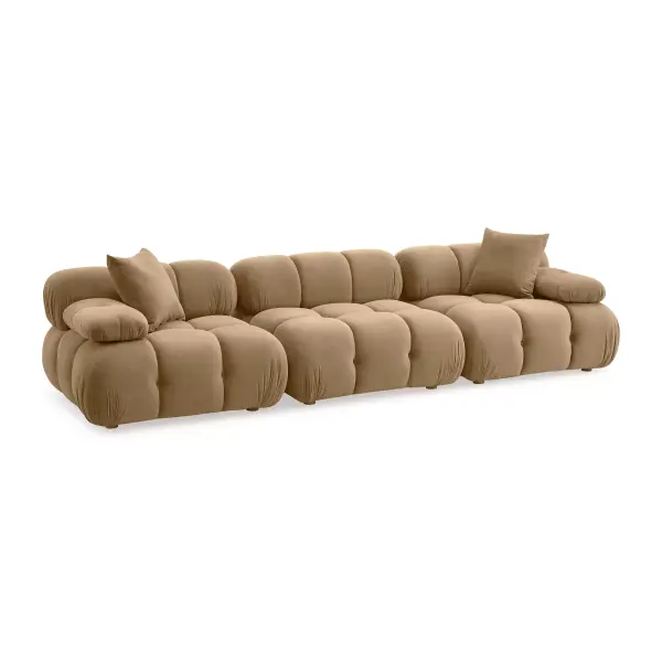 TOV-L69019 TOV Calliope Performance Velvet Modular Sofa in Cafe Au Lait