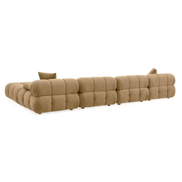 Tov L69020 Sec Calliope Cafe Au Lait Performance Velvet 6 Piece Modular U Sectional 4