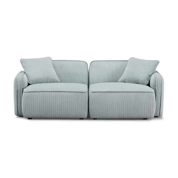 Tov L69187 Travie Sea Foam Performance Corduroy Velvet Modular Loveseat 3