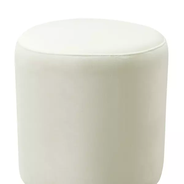 Tov Oc6156 Opal Cream Velvet Ottoman With Gold Base 2