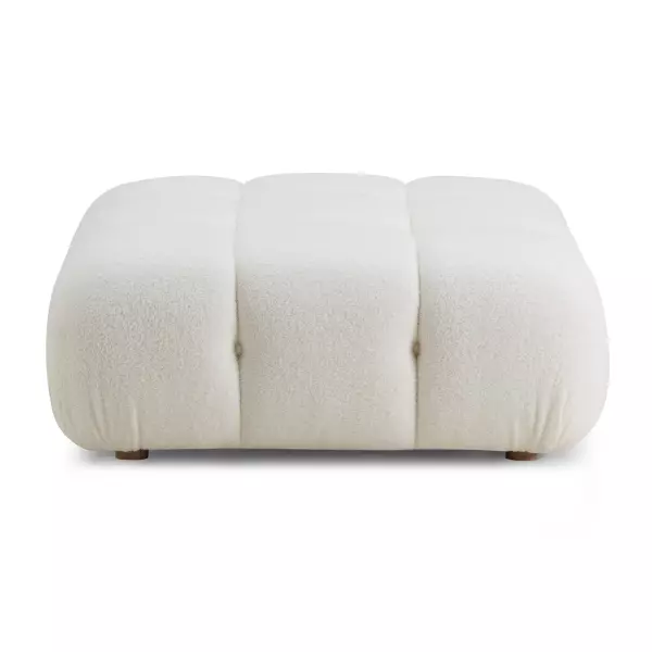 TOV-OC68921 Calliope Cream Vegan Shearling Modular Ottoman