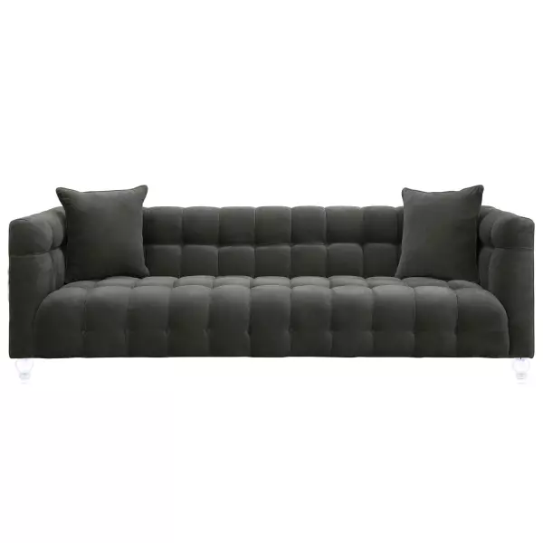 TOV-S100 Bea Grey Velvet Sofa