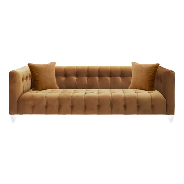 TOV-S109 Bea Cognac Velvet Sofa