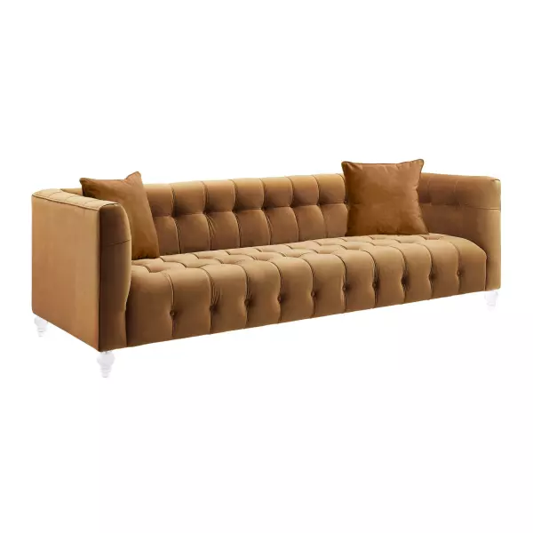 Tov S109 Bea Cognac Velvet Sofa 2