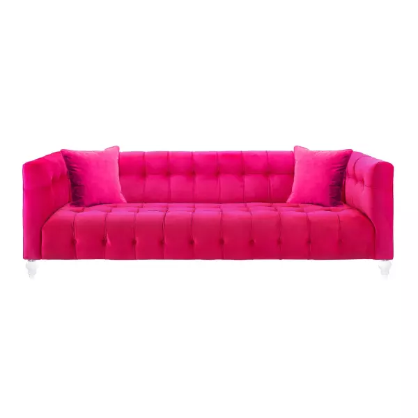 TOV-S110 Bea Hot Pink Velvet Sofa