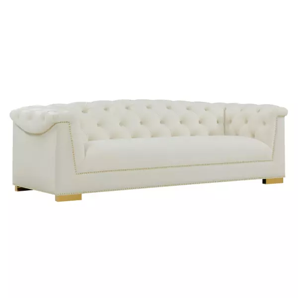 TOV-S4929 Farah Cream Velvet Sofa