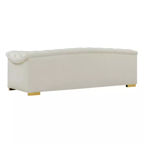 Tov S4929 Farah Cream Velvet Sofa 3