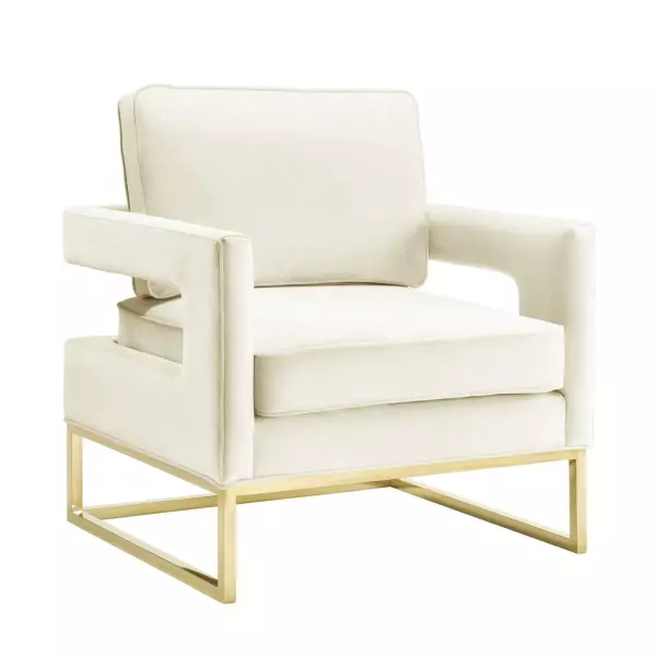 TOV-S68199 Avery Cream Velvet Chair