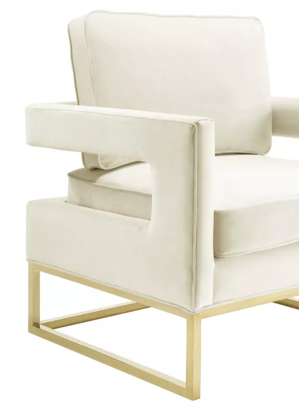 Tov S68199 Avery Cream Velvet Chair 3