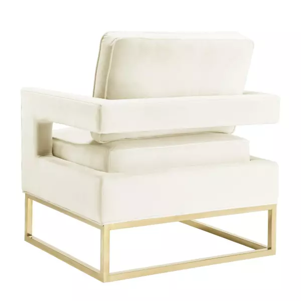 Tov S68199 Avery Cream Velvet Chair 4