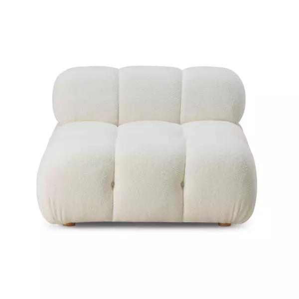 TOV-S68920 Calliope Cream Vegan Shearling Modular Armless Chair