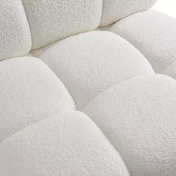 Tov S68920 Calliope Cream Vegan Shearling Modular Armless Chair 4