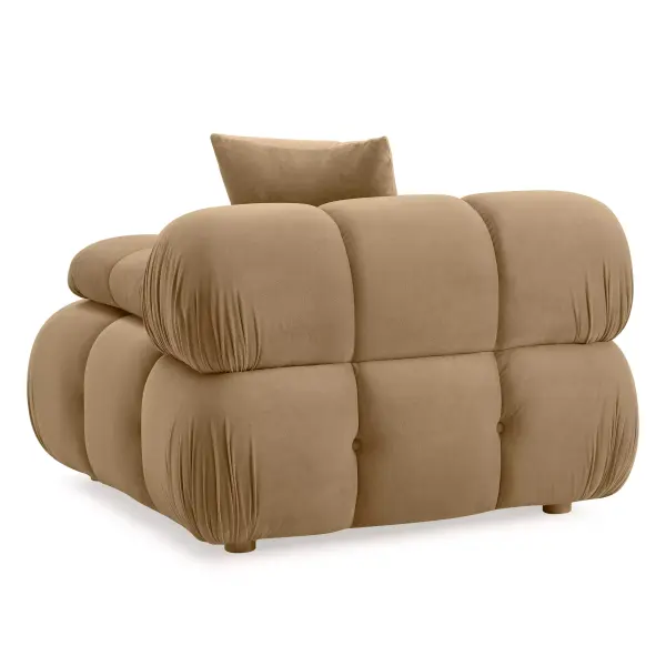 Tov S69014 Calliope Cafe Au Lait Performance Velvet Modular Corner Chair 4