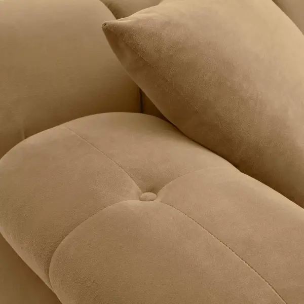 Tov S69014 Calliope Cafe Au Lait Performance Velvet Modular Corner Chair 5