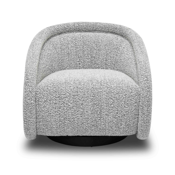 Tov S69070 Rory Grey Boucle Swivel Chair 3