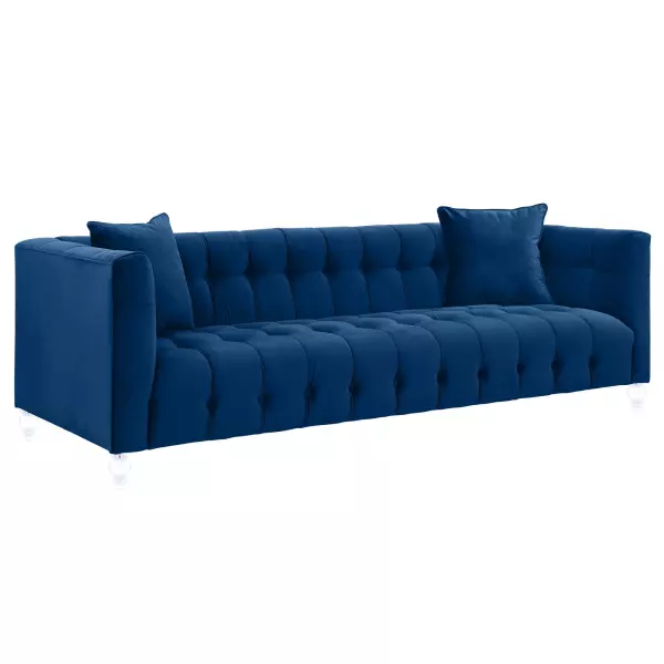 TOV-S85 Bea Navy Velvet Sofa
