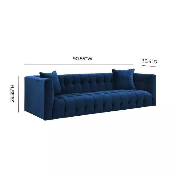Tov S85 Bea Navy Velvet Sofa 4
