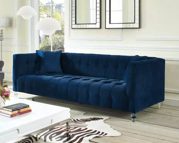 Tov S85 Bea Navy Velvet Sofa 5