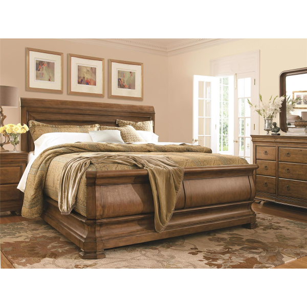 07175B New Lou Louie P's Sleigh Bed Complete Queen
