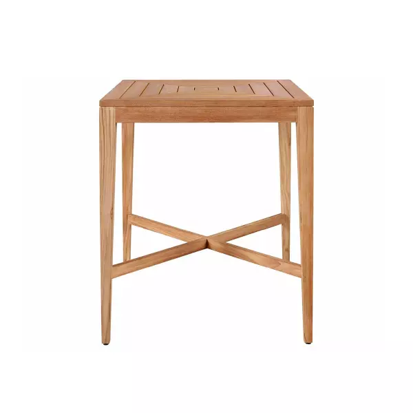 U012651 Natural Teak Coastal Living Outdoor Chesapeake Bar Table