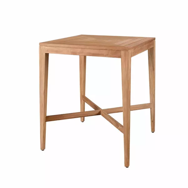 U012651 Natural Teak Coastal Living Outdoor Chesapeake Bar Table 2