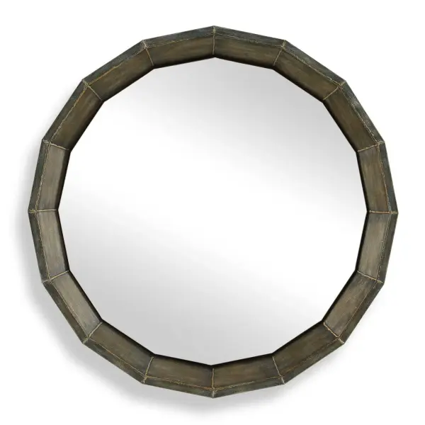 08319 Uttermost Neve Bronze Round Mirror in Bronze