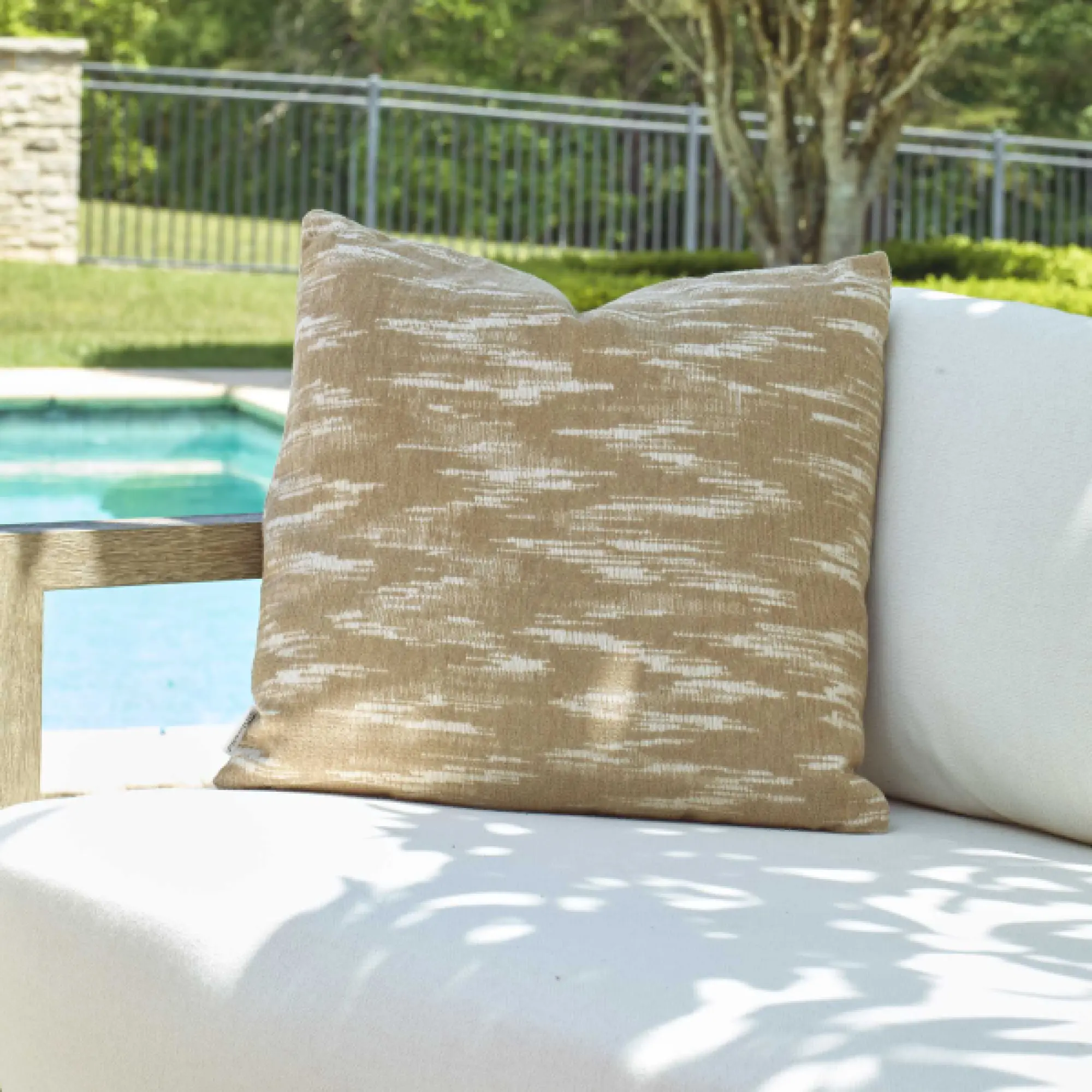 64072 Uttermost Mountains Outdoor Sand Toned Pillow