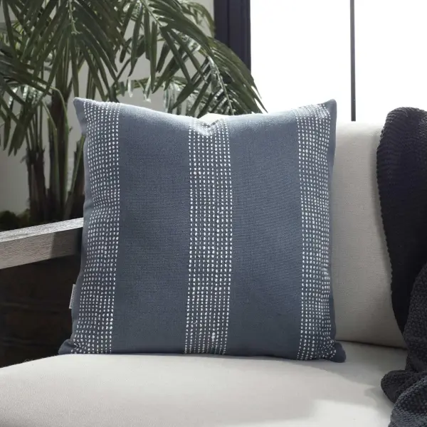 64089 Uttermost Caper Slate Blue Outdoor Pillow in Blue