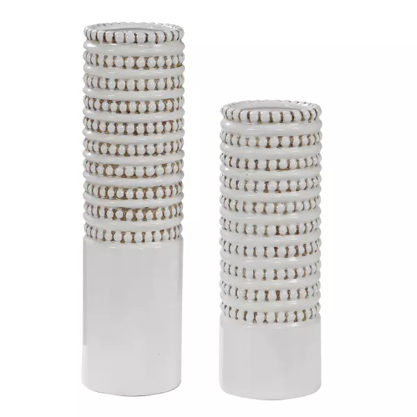 17570 Uttermost Angelou White Vases Set/2