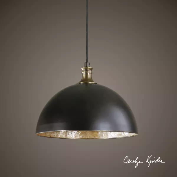 22028 Uttermost Placuna 1 Light Bronze Pendant