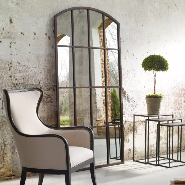13464 P Uttermost Amiel Antique Large Arch Mirror