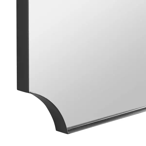 Uttermost 09709 Lennox Black Scalloped Corner Mirror 4