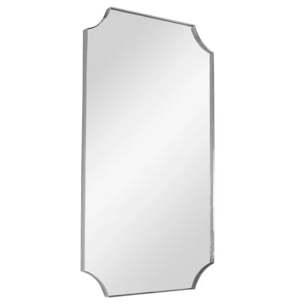 Uttermost 09710 Lennox Nickel Scalloped Corner Mirror 3