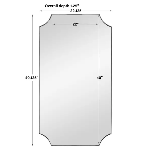 Uttermost 09710 Lennox Nickel Scalloped Corner Mirror 5