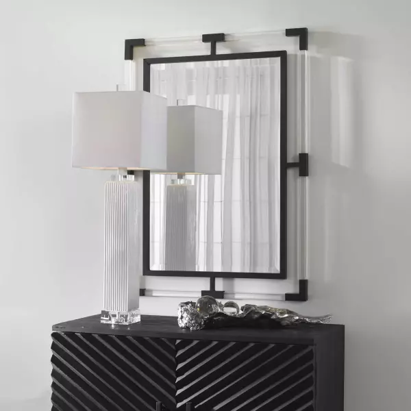 09713 Uttermost Balkan Black Iron Mirror