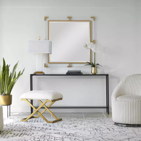 09714 Uttermost Balkan Golden Square Mirror