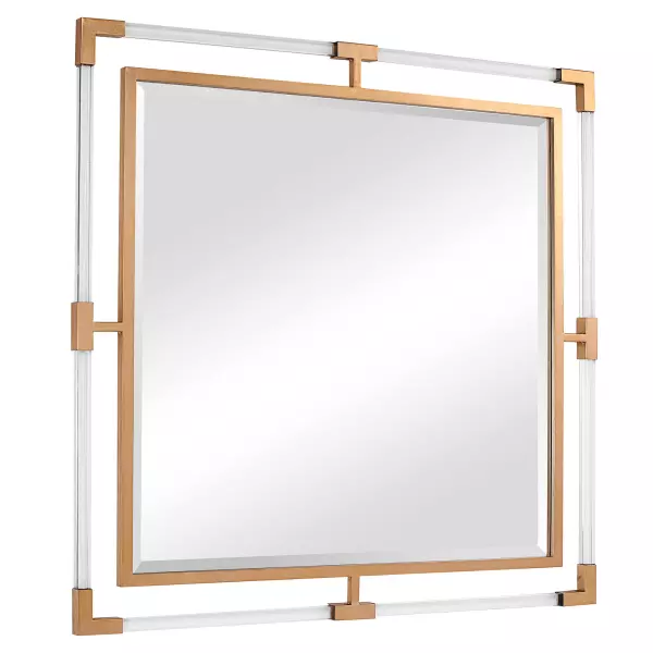 09714 Uttermost Balkan Golden Square Mirror
