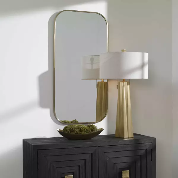 Uttermost 09718 Taft Plated Brass Mirror 1