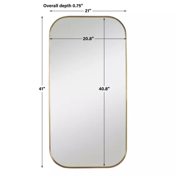 Uttermost 09718 Taft Plated Brass Mirror 5