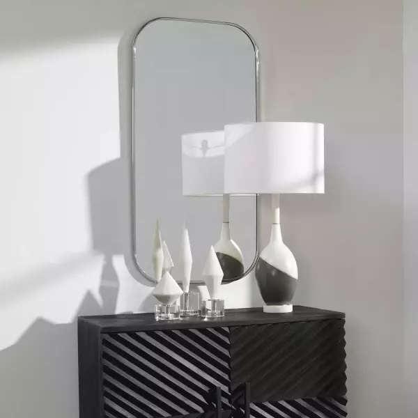 Uttermost 09719 Taft Polished Nickel Mirror 1