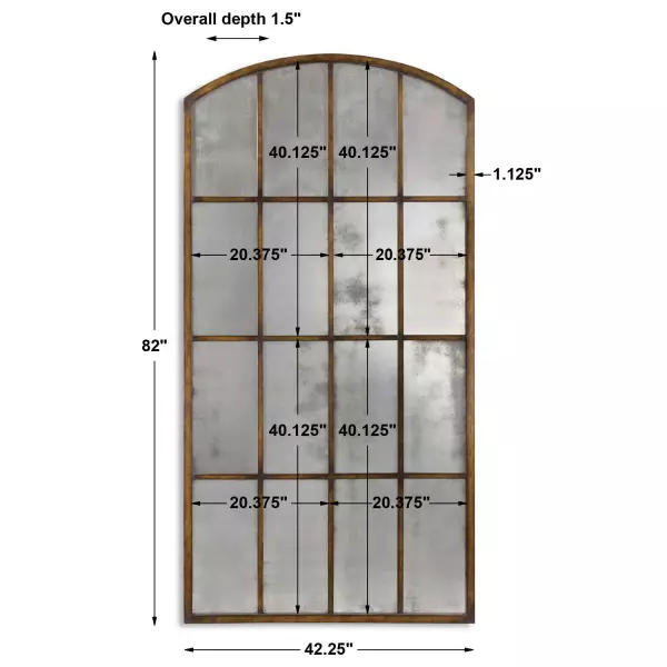 Uttermost 13464 P Amiel Antique Large Arch Mirror