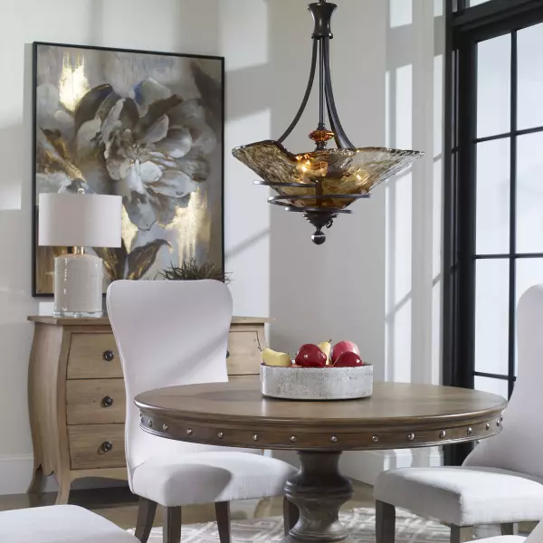 21904 Uttermost Vitalia 3 Lt Oil Rubbed Bronze Pendant
